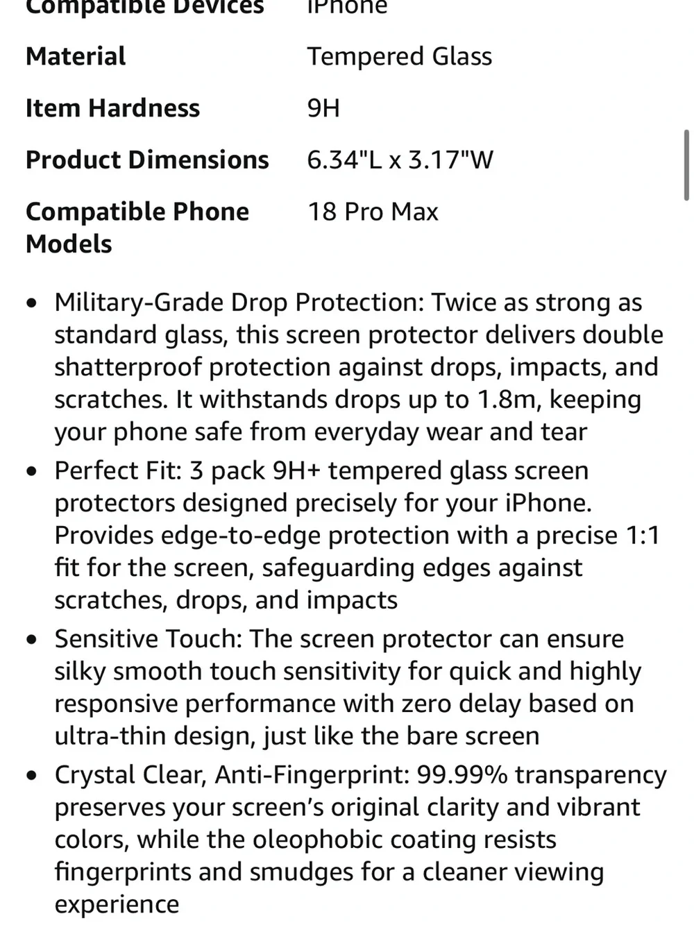 iPhone 18 pro max screen protector